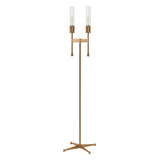 Beaconsfield 65'' High 2-Light Floor Lamp - Aged Brass