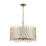 Harp Lane 21'' Wide 4-Light Pendant - Satin Brass