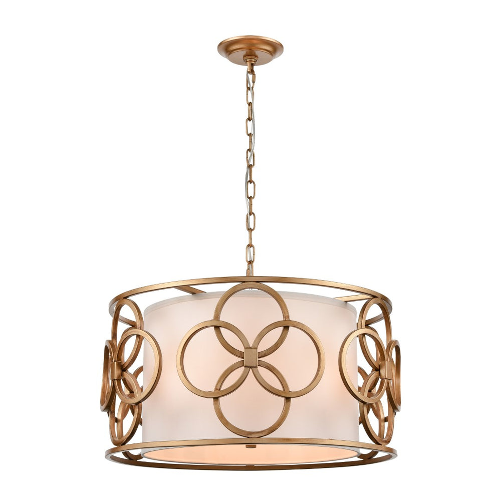 Botanic Avenue 22'' Wide 4-Light Pendant - Antique Gold