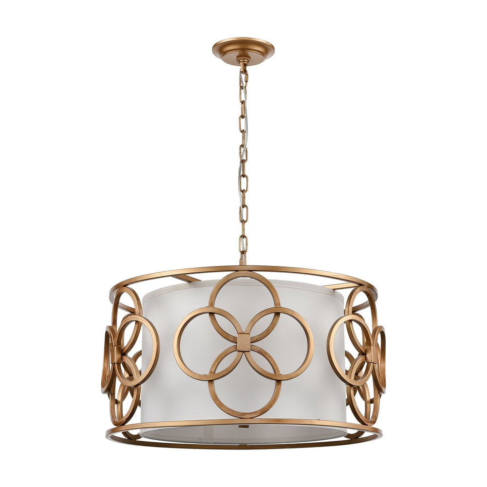 Botanic Avenue 22'' Wide 4-Light Pendant - Antique Gold