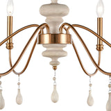 French Connection 38'' Wide 6-Light Chandelier - Satin Brass