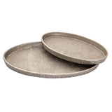 Oval Pebble Tray - Set of 2 Nickel