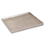 Square Linen Texture Tray - Set of 2 Nickel