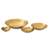 Greek Key Bowl - Set of 3 Brass