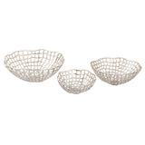 Shore Weave Basket - Set of 3 Nickel
