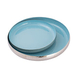 Nelson Tray - Set of 2 Light Blue Enamel