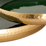 Nelson Tray - Set of 2 Dark Green Enamel