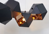 Bethel Black Chandelier in Stainless Steel