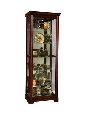 Pulaski Furniture Sliding Door 5 Shelf Curio Cabinet in Victorian Brown 20717-PULASKI 20717-PULASKI