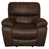 Porter Designs Ramsey Leather-Look Glider Transitional Recliner Brown 03-112C-05-6016