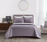 Ridge Purple King 3pc Quilt Set