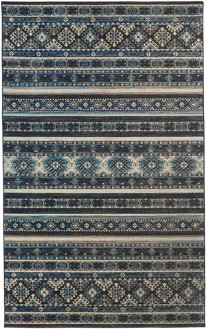 Nolan Geometric Tribal Rug - Vintage Kazak Inspired, Easy Care Polypropylene, Indoor/Outdoor Use