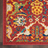 Nourison Allur ALR03 Bohemian Machine Made Power-loomed Indoor only Area Rug Red Multicolor 9' x 12' 99446838179