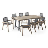 Beachview Outdoor Acacia Wood 8 Seater Dining Set