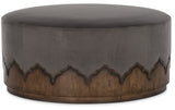 Melange Traditional/Formal Poplar And Hardwood Solids With Oak Veneers, Casters, Copper Nails, Fabric Meyers Cocktail Ottoman
