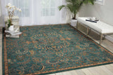 Nourison Nourison 2020 NR204 Persian Machine Made Loomed Indoor Area Rug Teal 5'3" x 7'5" 99446363268