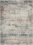Nourison Rustic Textures RUS14 Painterly Machine Made Power-loomed Indoor Area Rug Light Grey Multi 7'10" x 10'6" 99446799296