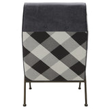 Kahlo Fabric Accent Chair Mono Gingham/Vintage Midnight