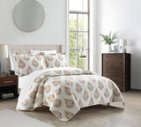 Chic Home Breana Quilt Set Taupe Queen