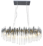 Bethel Chrome Chandelier in Metal & Glass