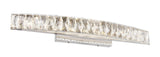 Bethel Chrome LED Wall Sconce in Stainless Steel & Crystal