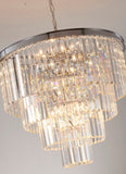 Bethel Chrome Chandelier in Metal & Crystal