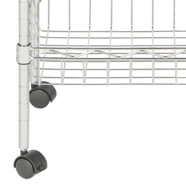 Safavieh Mario 4 Tier Basket Rack in Chrome HAC1002A 889048133471