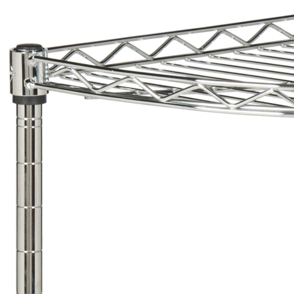  Damaris 4 Tier Chrome Wire Corner Rack (11.8 In. W X 11.8 In. D X 31.5 In. H)