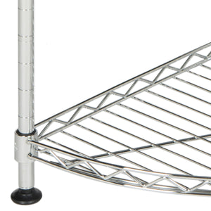  Damaris 4 Tier Chrome Wire Corner Rack (11.8 In. W X 11.8 In. D X 31.5 In. H)