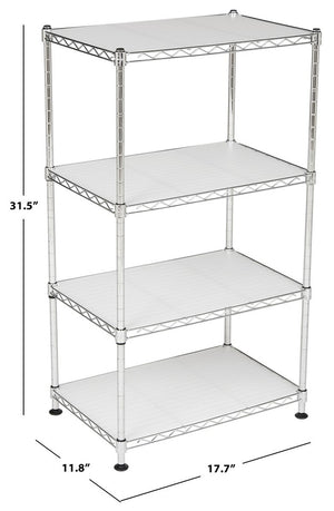 Jules Adjustable Chrome Wire Mini Rack (17.7 In. W X 11.8 In. D X 31.5 In. H)