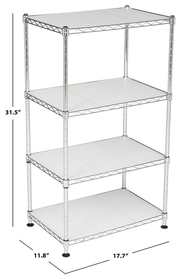Jules Adjustable Chrome Wire Mini Rack (17.7 In. W X 11.8 In. D X 31.5 In. H)
