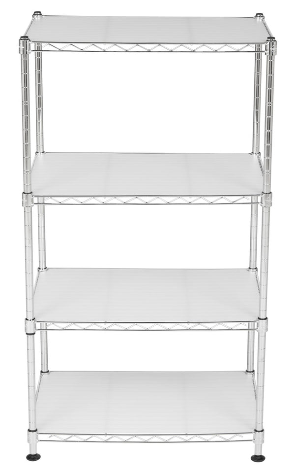 Jules Adjustable Chrome Wire Mini Rack (17.7 In. W X 11.8 In. D X 31.5 In. H)