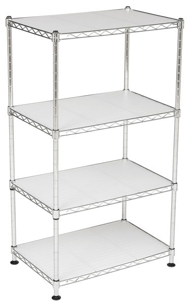 Jules Adjustable Chrome Wire Mini Rack (17.7 In. W X 11.8 In. D X 31.5 In. H)