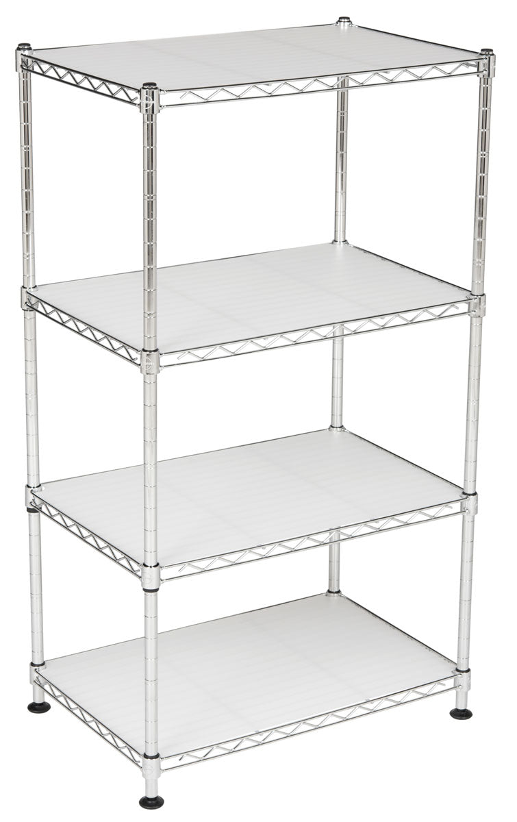 Jules Adjustable Chrome Wire Mini Rack (17.7 In. W X 11.8 In. D X 31.5 In. H)