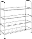 Lidia Chrome Wire Adjustable Shoe Rack (29.5 In. W X 9.8 In. D X 33.5 In. H)