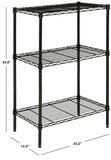 Sierra Mini 3 Tier Chrome Wire Shelve (23 In. W X 13 In. D X 35 In. H)