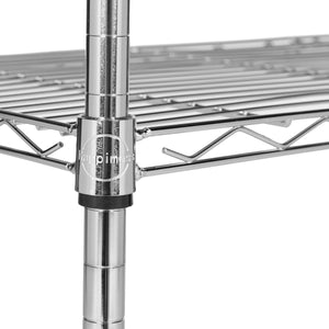 Sierra Mini 3 Tier Chrome Wire Shelve (23 In. W X 13 In. D X 35 In. H)