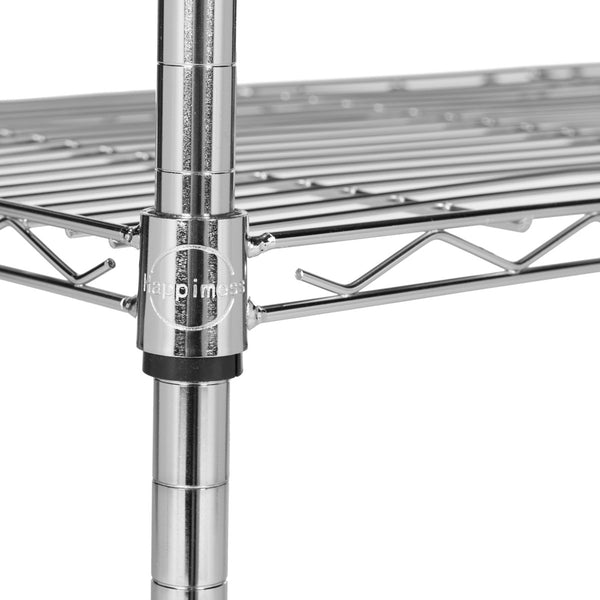 Sierra Mini 3 Tier Chrome Wire Shelve (23 In. W X 13 In. D X 35 In. H)