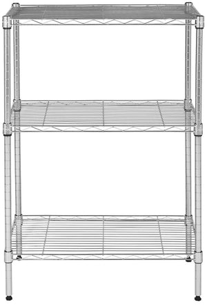 Sierra Mini 3 Tier Chrome Wire Shelve (23 In. W X 13 In. D X 35 In. H)