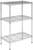 Sierra Mini 3 Tier Chrome Wire Shelve (23 In. W X 13 In. D X 35 In. H)