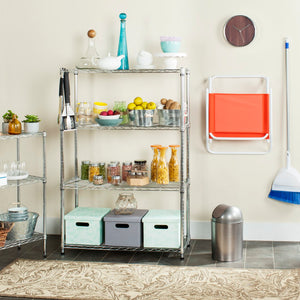 Safavieh Bravo 4 Tier Shelve in Chrome HAC2002B 889048181076