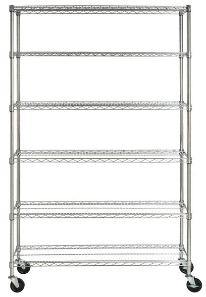 Safavieh Juliet Shelve 6 Tier Heavy Duty Chrome Wire Steel Abs Pe Plating Carbon HAC2005A 889048181113