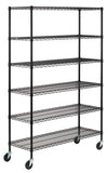 Juliet 6 Tier Heavy Duty Shelve Black Steel, Abs,Pe HAC2005B