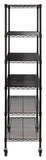 Juliet 6 Tier Heavy Duty Shelve Black Steel, Abs,Pe HAC2005B