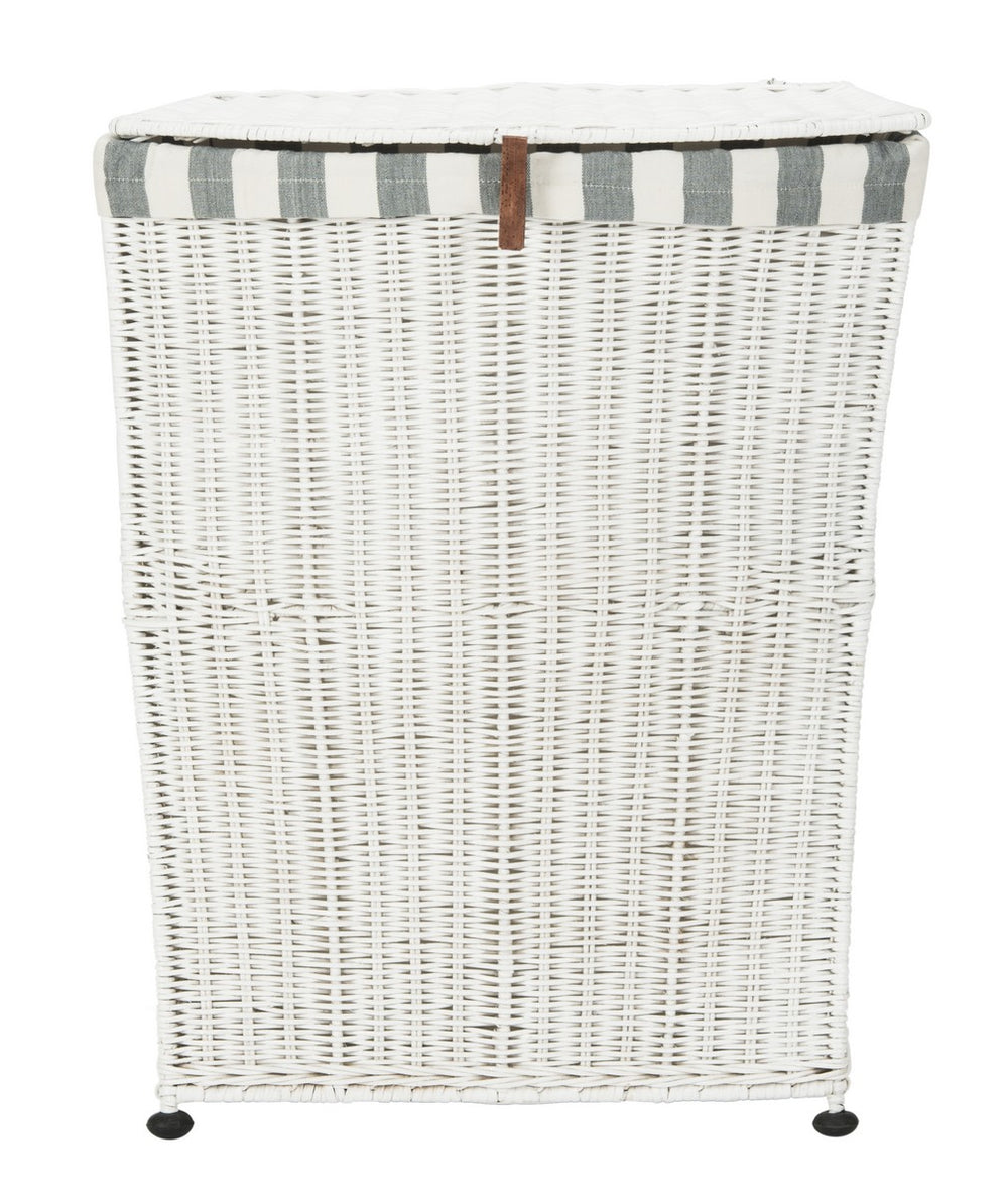 Safavieh Trotter Basket Rattan Laundry White Wash NC Coating Mahogany HAC6002A 889048321229