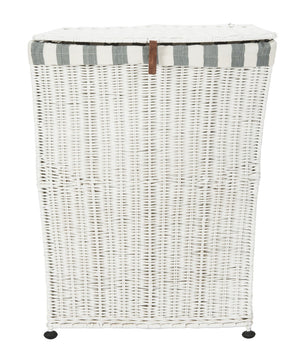 Safavieh Trotter Basket Rattan Laundry White Wash NC Coating Mahogany HAC6002A 889048321229