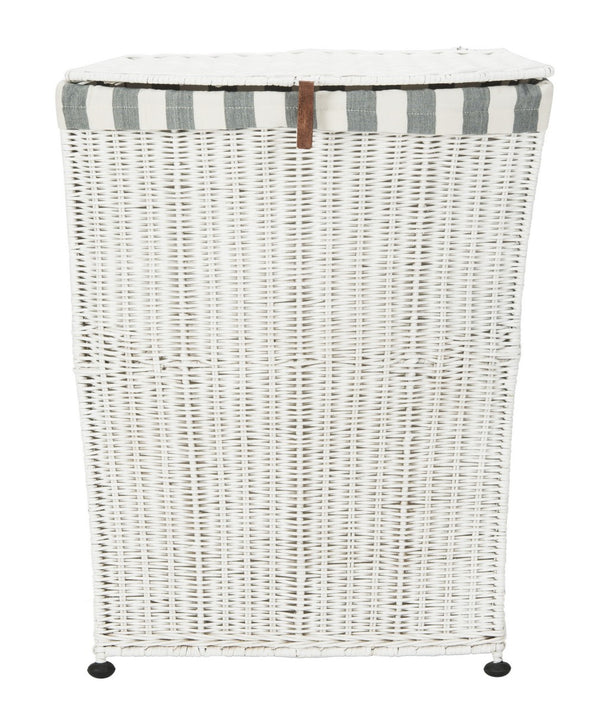Safavieh Trotter Basket Rattan Laundry White Wash NC Coating Mahogany HAC6002A 889048321229