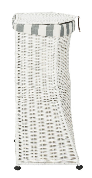 Safavieh Trotter Basket Rattan Laundry White Wash NC Coating Mahogany HAC6002A 889048321229