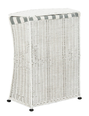 Safavieh Trotter Basket Rattan Laundry White Wash NC Coating Mahogany HAC6002A 889048321229