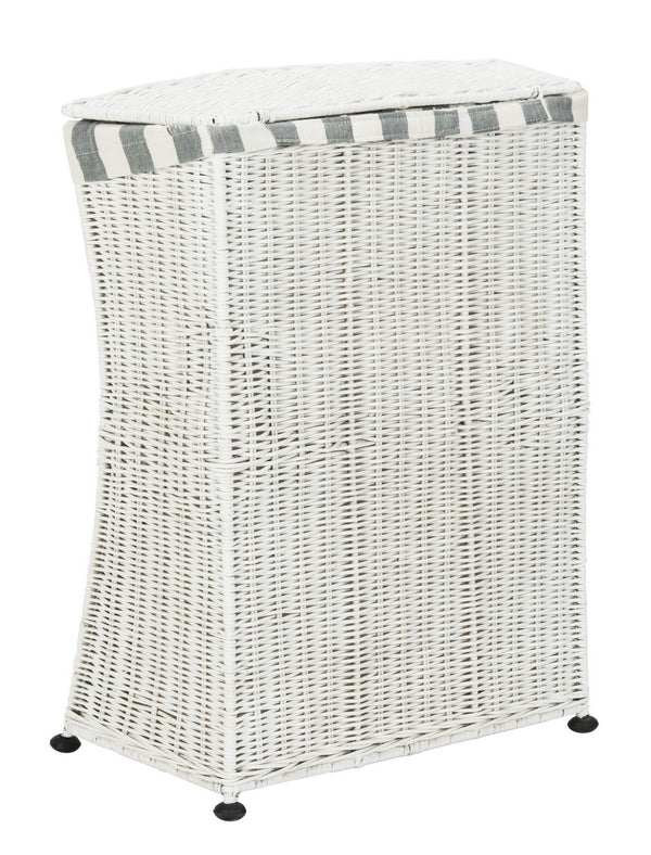 Safavieh Trotter Basket Rattan Laundry White Wash NC Coating Mahogany HAC6002A 889048321229